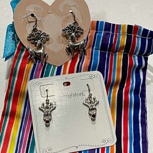 Brighton Christmas Earrings with Bag NWT